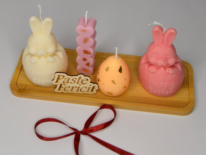 Zâmbet de Paște – Set decorativ cu lumânări